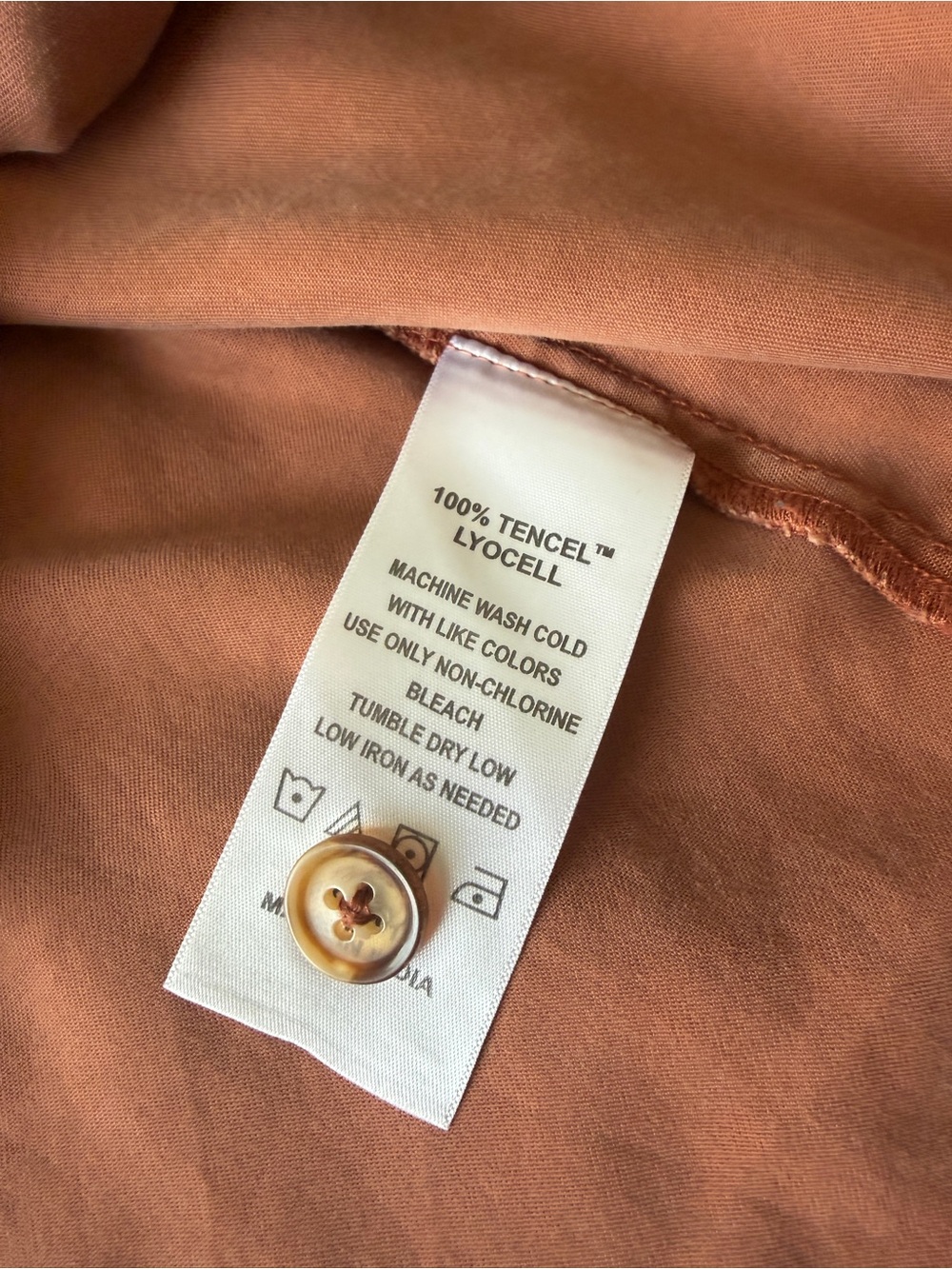 Quince Rust Button-Front Mini Dress - Picture 5 of 8